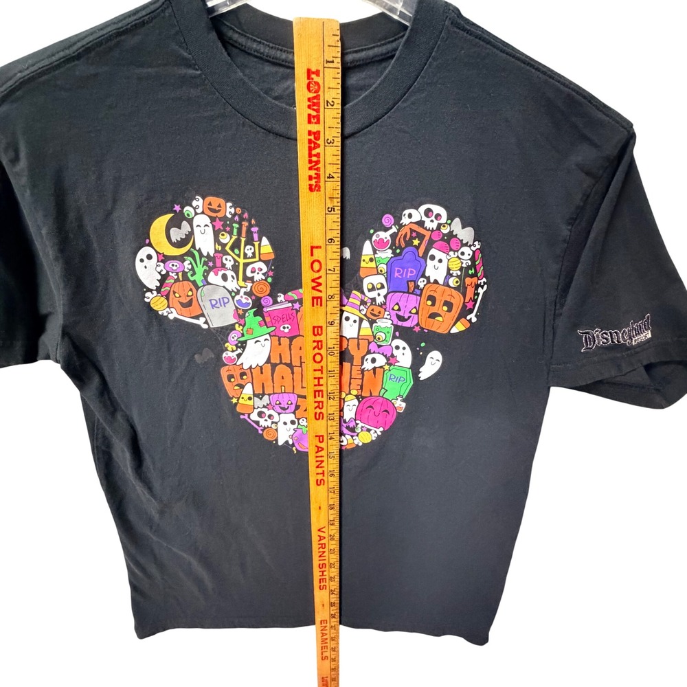 Disney Mickey Mouse Happy Halloween 2022 Black Cotton Disneyland Resort Tee M - Picture 8 of 8